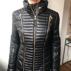 NWT Bogner Women’s Down Sport Faux Leather Ski Jacket